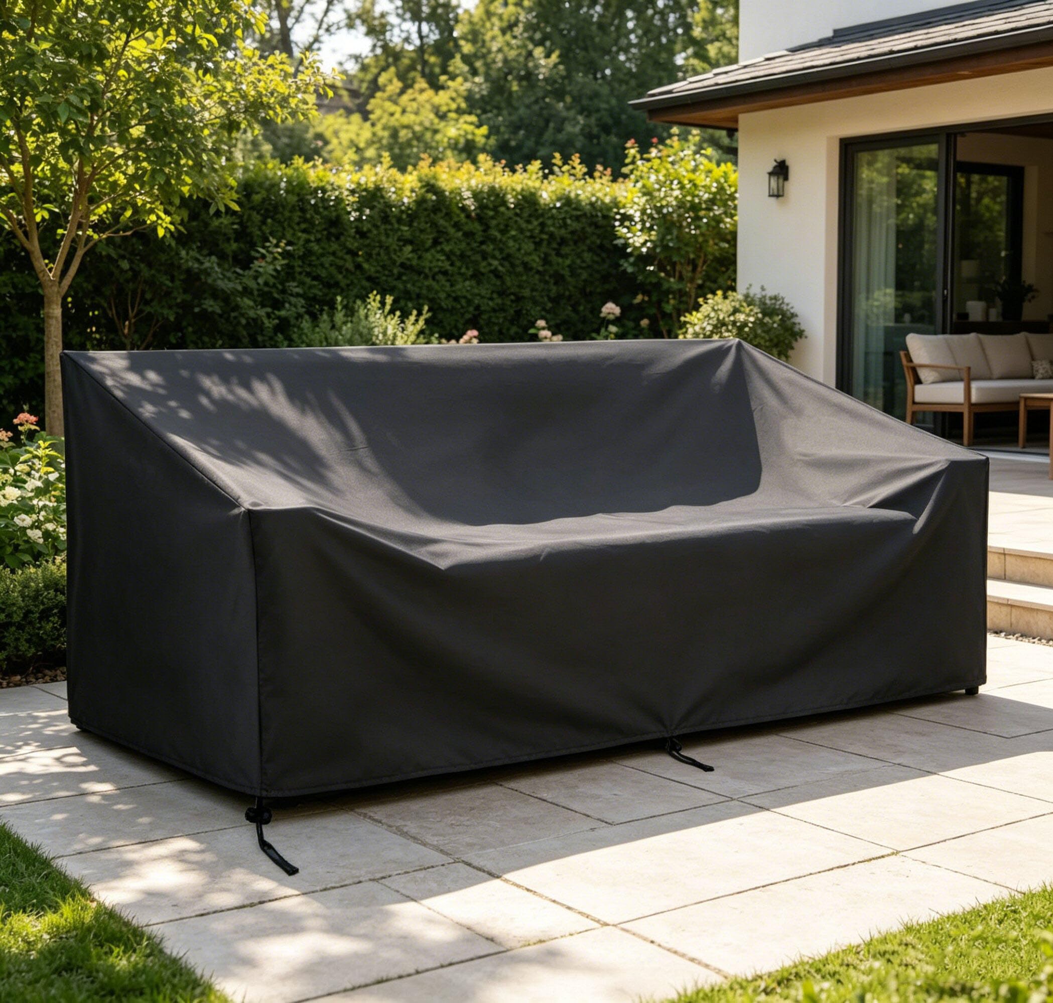 LYBCEOUG 420D Oxford Cloth Garden Furniture Cover,225x116x82cm Waterproof, Dustproof, UV Resistant for Patio & Garden