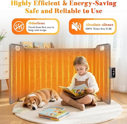 Miniatura 6 de Calentador para debajo del escritorio, calentador de piernas plegable con manta suave, calentador de pies debajo del escritorio para oficina y