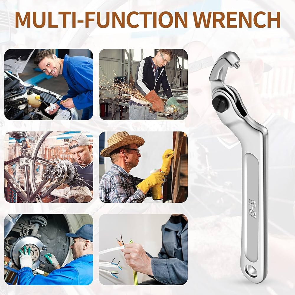 Votor Chroe Vanadiu Adjustable C Spanner Hook Wrench Tool - 3/4-2