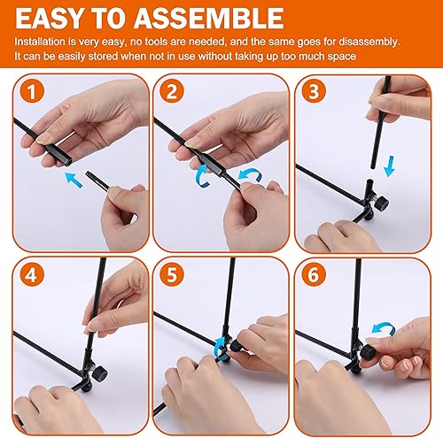Miniatura 3 de LFUTARI 1 soporte de metal para bolsas de basura, marco para bolsas de basura con capacidad para bolsas de plástico de 30 a 45 galones, soporte