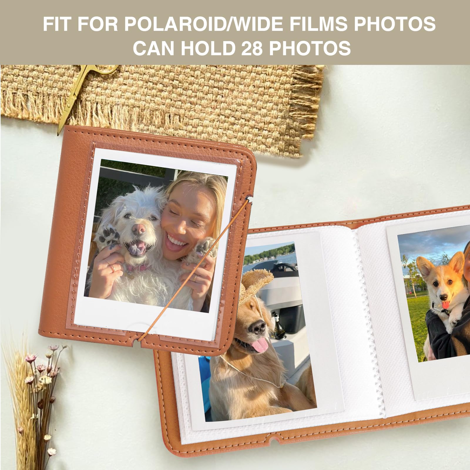 WOGOZAN 28 Pockets Photo Album, Polaroid Album Book for Polaroid I