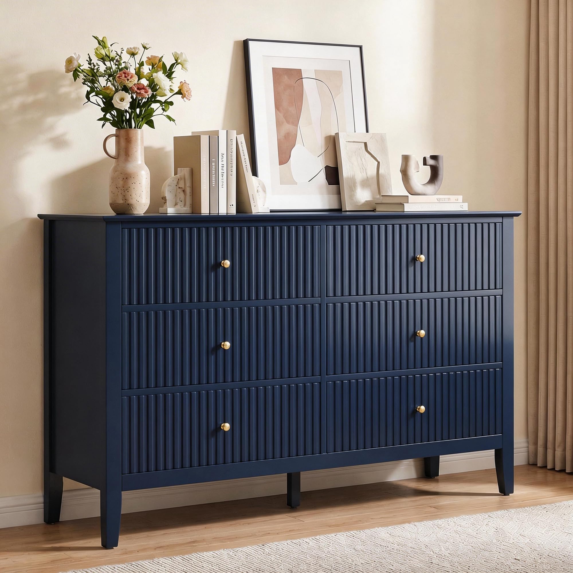 RoyalCraft Blue Fluted Dresser
