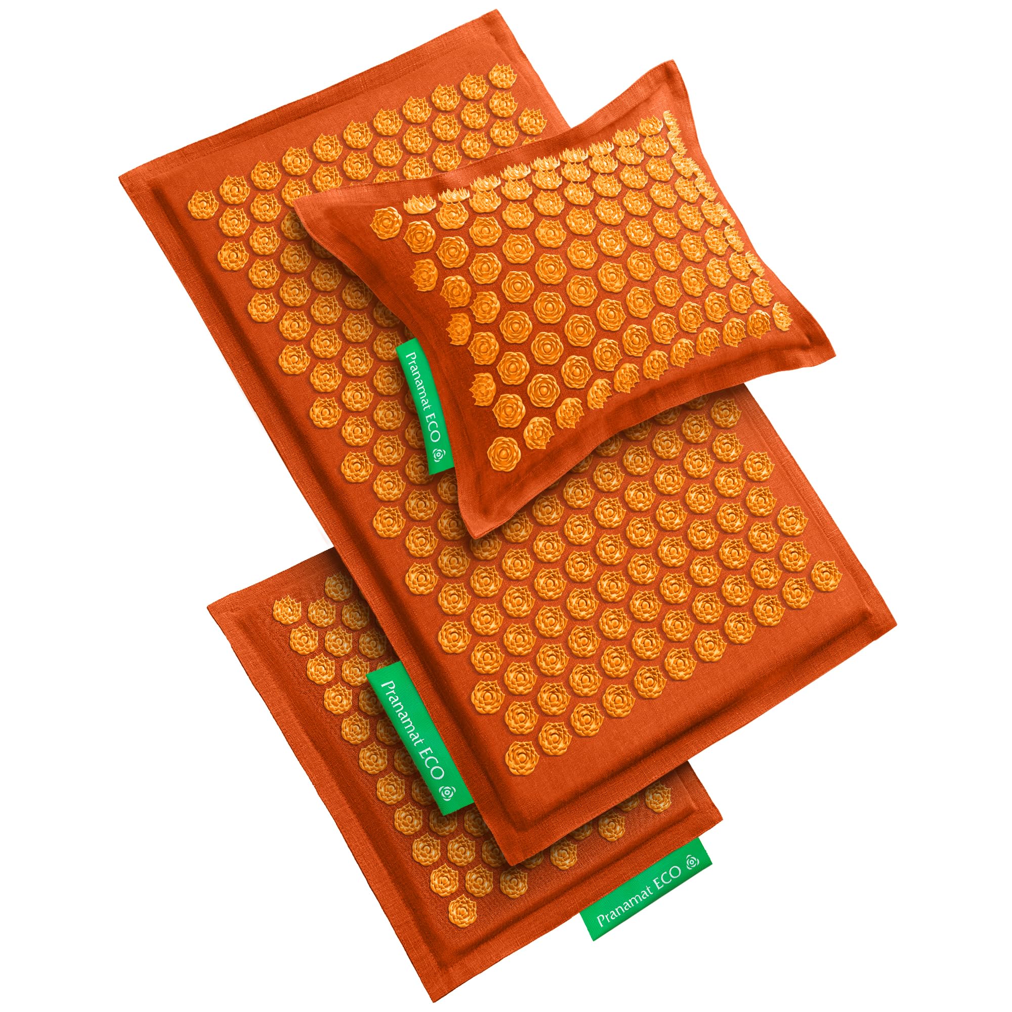 Pranamat Acupressure Large & Small Mat with Pillow Set, Premium Acupressure Therapy for Pain Relief and Relaxation, Handcrafted in Europe with