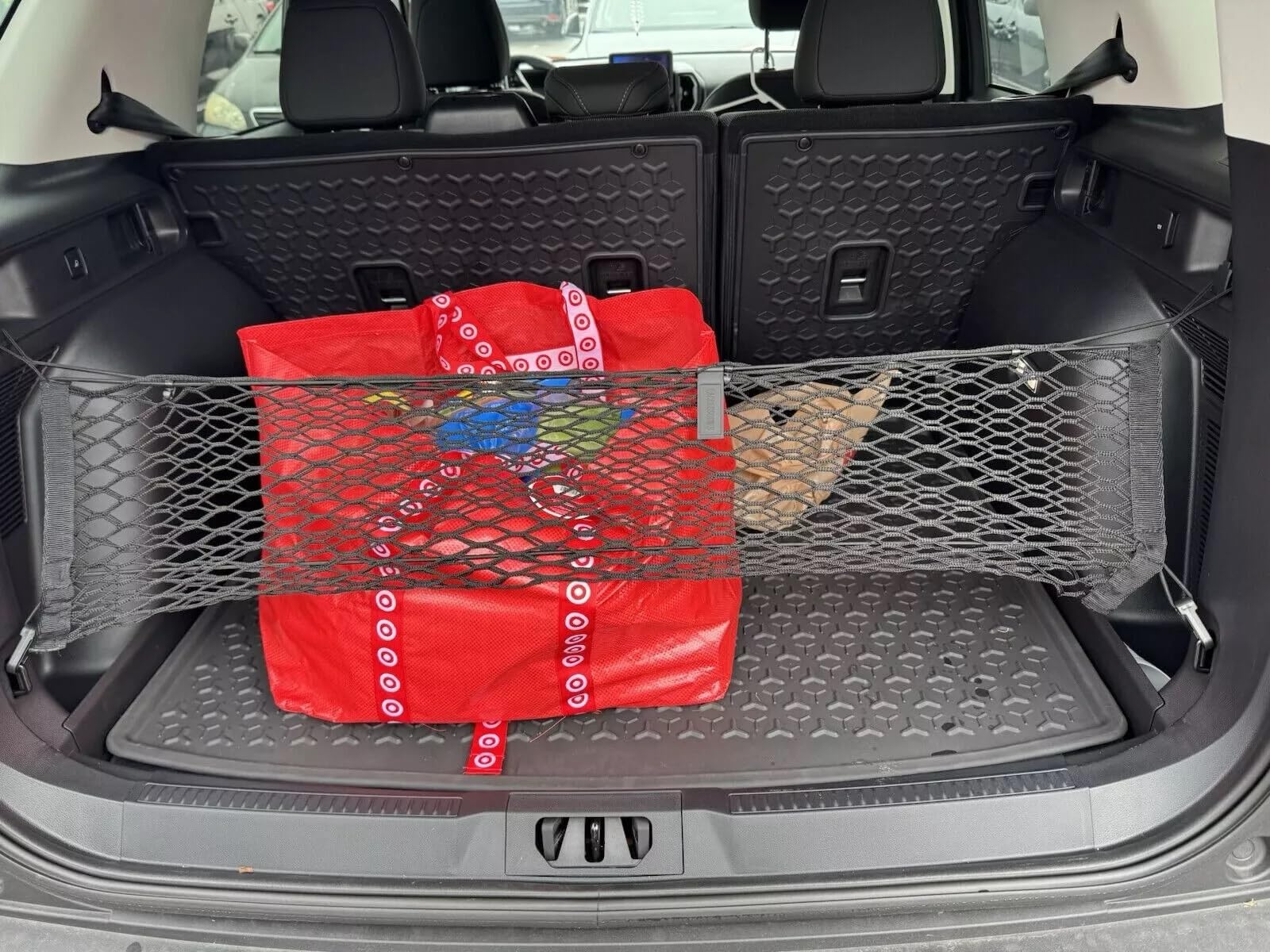 EACCESSORIES EA Trunk Organizer Cargo Net for Ford Bronco Sport 2021-2025 – Envelope Style Cargo Net for SUV – Premium Mesh Car Trunk Organizer