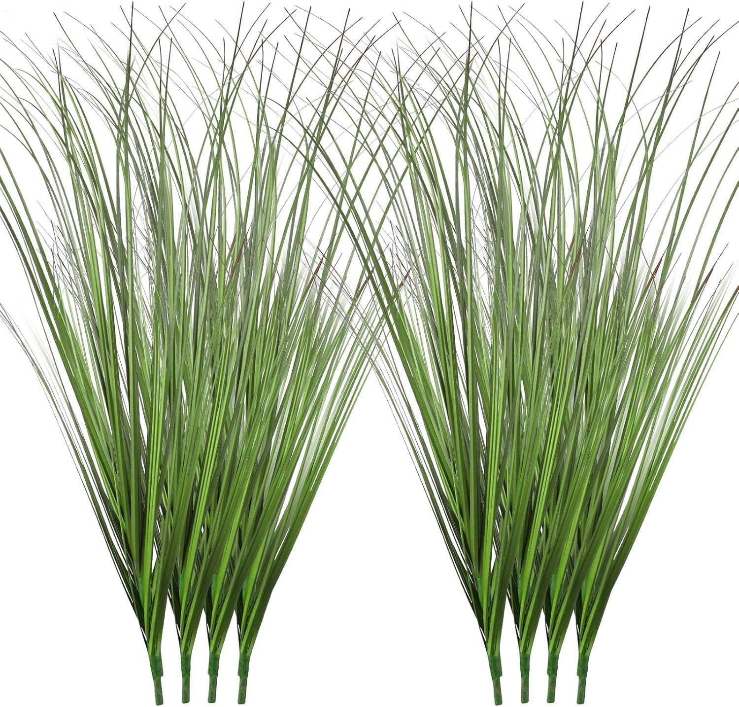 FOIMAS 12 plantas de césped artificial, 19.68 pulgadas, arbustos sintéticos, tallos verdes de trigo para decoración del hogar en interiores y