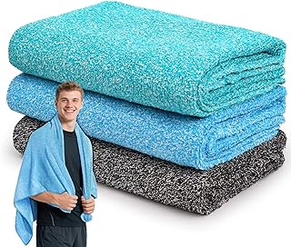 Microfiber Gym Towels for Showering Working Out Quick Dry Negative ions Large Middle Small Sizes Lightweight Gym Towel for Men Women Tennis Sports Towels for Body Hot Yoga Fitness Essentials
