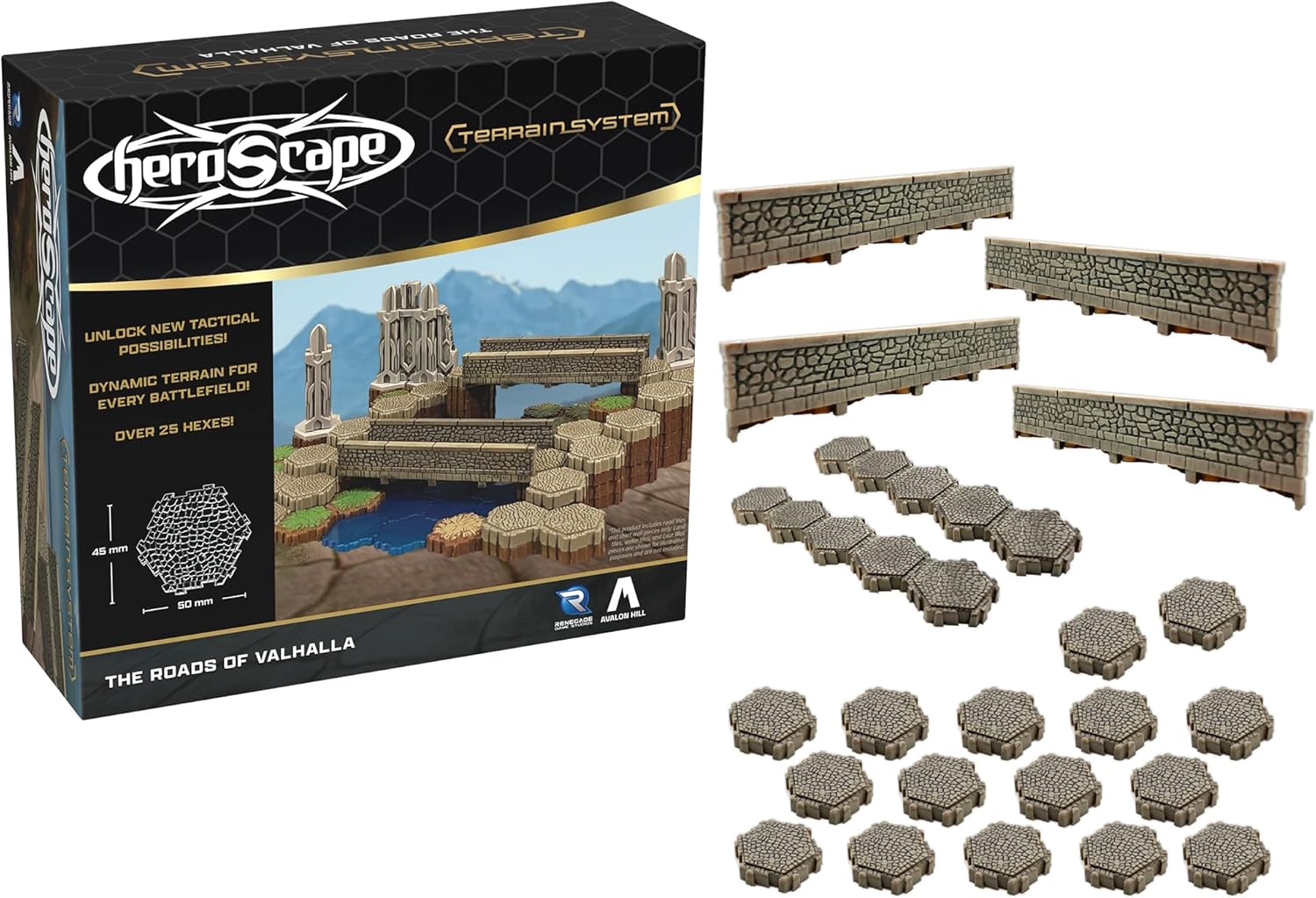 Renegade Game Studios Heroscape Roads of Valhalla Terrain Expansion Add-on for Board Game
