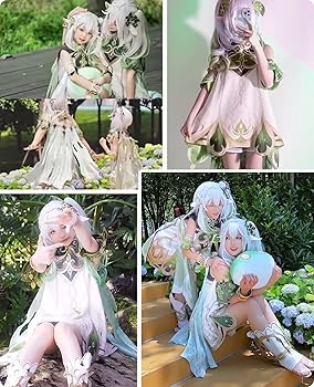 セット済みウィッグ　原神　 ナヒーダ　コスプレ Amazon.co.jp: ナヒーダ ウィッグ 原神 コスプレ ナヒーダ