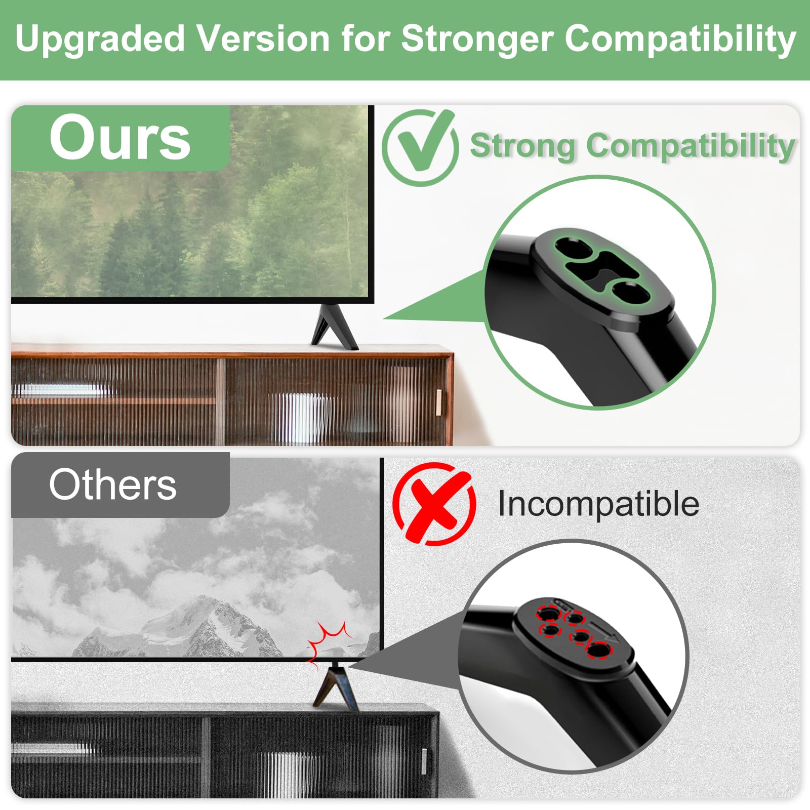 Amazon | RCAテレビスタンド脚交換用ベース ネジ付き (アップグレード