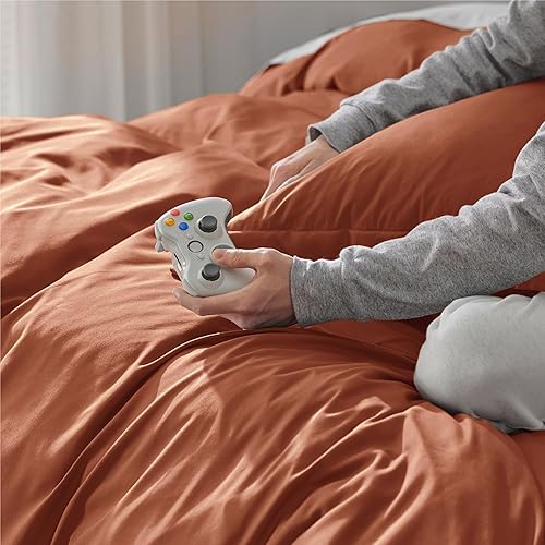 Vista 72 de Bedsure - Juego de funda de edredón de tamaño matrimonial, ropa de cama suave con doble cepillado, 1 funda de edredón (80 x 90 pulgadas) y 2 fundas