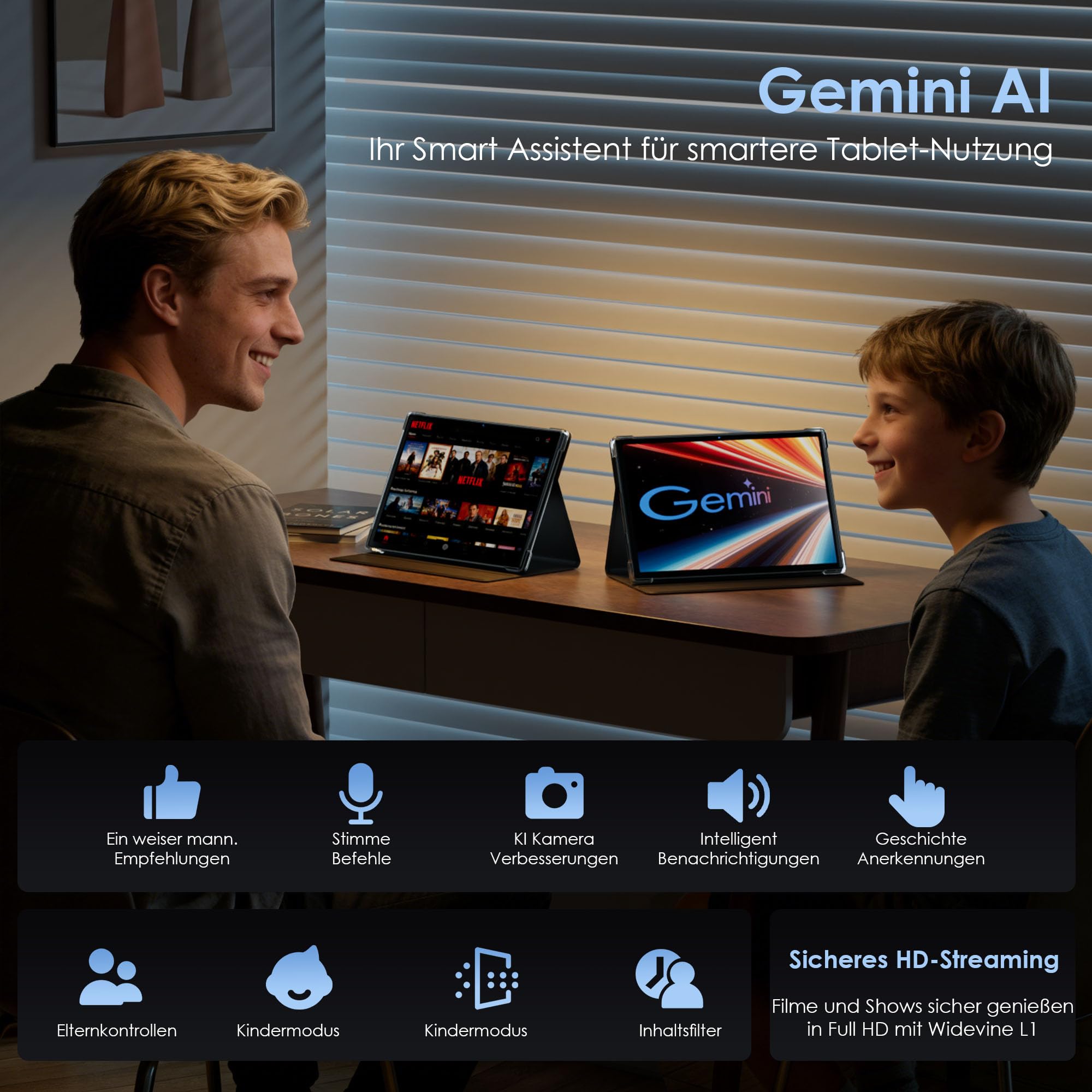ZENTALITY 2026 Neuestes 10 Zoll Tablet Android 15 【30 GB RAM + 64GB ROM+2TB】【Gemini AI】 Widevine L1, Octa Core, 8000 mAh, 8 MP + 13MP, Bluetooth 5.0