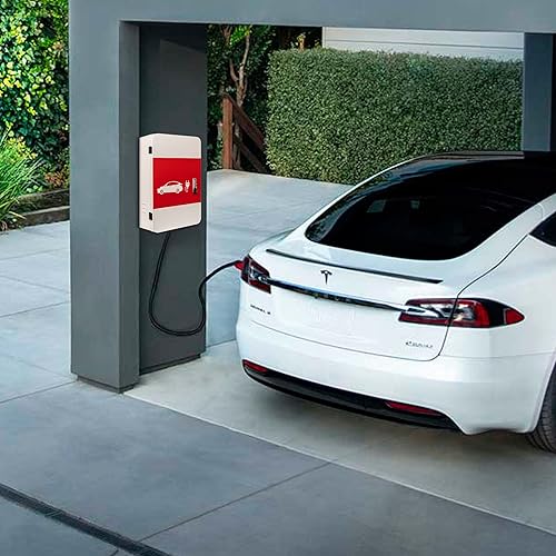 Miniatura 7 de Pochar Caja de estación de carga Tesla 28 x 20 x 10 pulgadas caja de cables para interiores y exteriores caja de carga de cables IP66 impermeable a