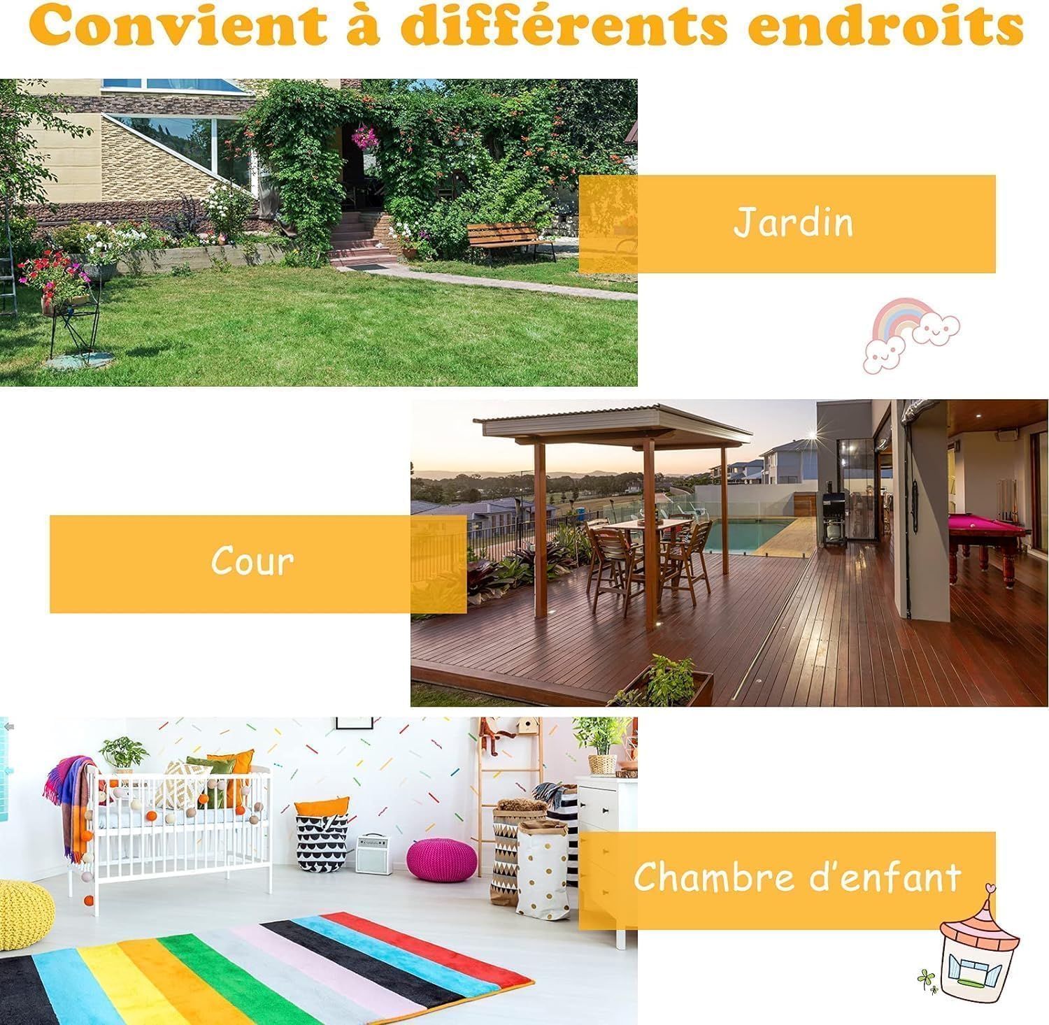 GOPLUS Table Pique-Nique Enfant, Table Extérieure Enfant avec Parasol Amovible, Salon de Jardin en PP, Petit Banc pour Balcon, Patio, Terrasse (Bleu+Rouge+Jaune)