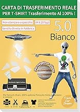 TransOurDream Transfer Paper for Inkjet Printers, Iron-On Paper for Light Fabrics, Not Mirror Printing, DIN A4X20 Sheets, Light T Shirt Paper (I-2-5.0-20)