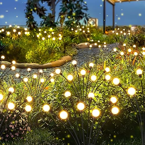LETMY Luces solares de jardĂn Nueva luz solar mejorada 8 luces solares para exteriores luces solares de luciĂ©rnaga al aire libre impermeables luces LETMY Luces solares de jardĂn Nueva luz solar mejorada 8 luces solares para exteriores luces solares de luciĂ©rnaga al aire libre impermeables luces