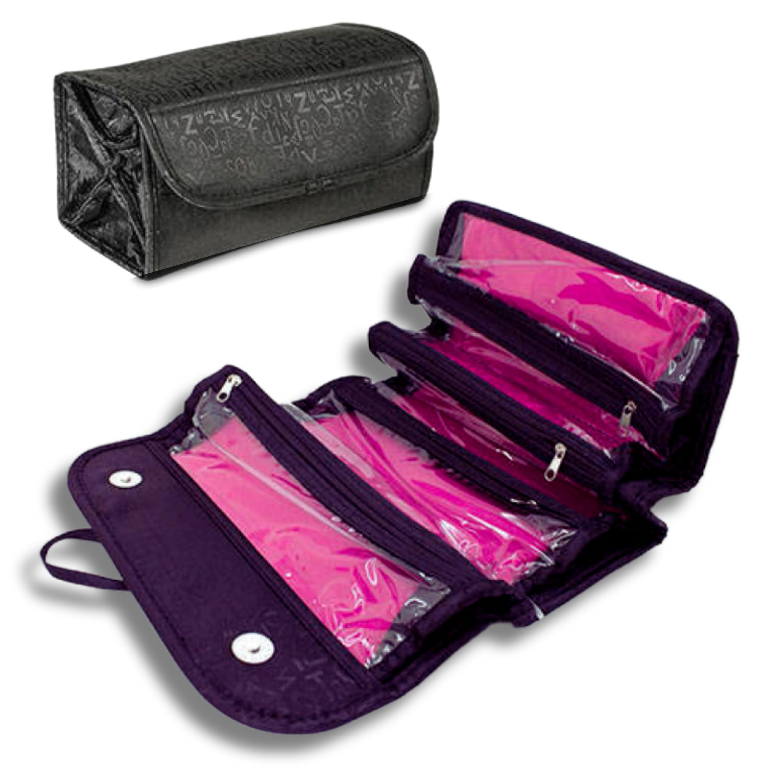 Amica Mea mi amor Neceser Mujer, Organizador de Maquillaje Compacto y Fácil de Transportar, para Viajar y Llevar en el Bolso de Viaje o Diario. Estuche Maquillaje, Accesorios y Cosméticos, Neceser Transparente