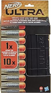 Nerf Ultra Refill Pack - Contains 10 Darts Nerf Ultra Clip Magazine and 10 Official Nerf Ultra Darts - Compatible with Nerf Ultra Blasters Only