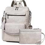 Shrrie Laptop Backpack for Women Vegan Leather 15.6 inch Laptop Bag Large Travel Backpack Purse for Business College Work