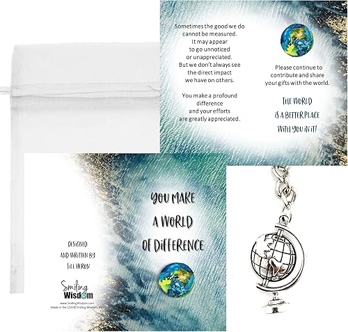 Miniatura 5 de Smiling Wisdom - 20 regalos a granel - You Make A World of Difference Apreciation Mini tarjetas de 3.5 x 2 pulgadas y regalos de globo - Equipo de
