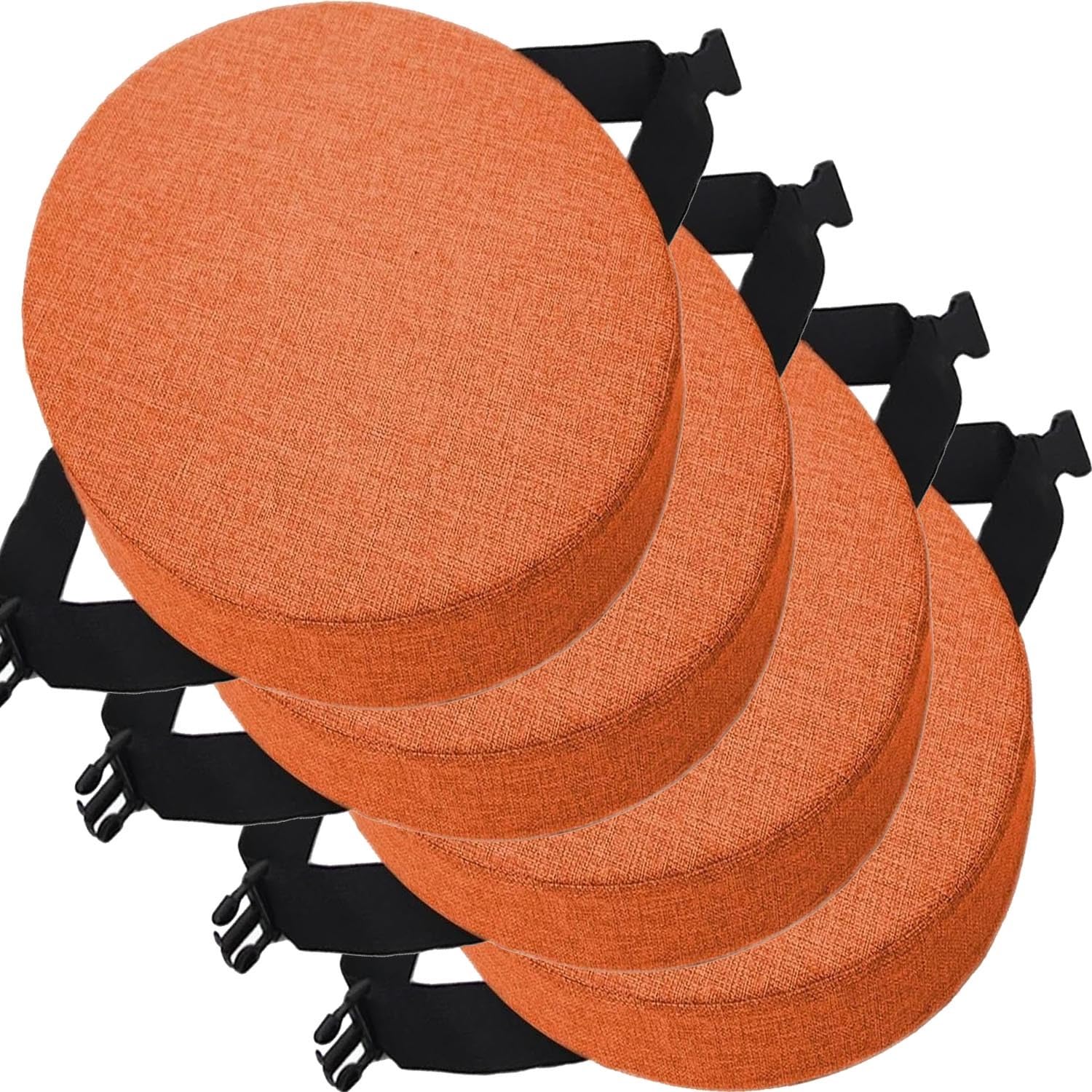 Housse de chaise ronde de 45 cm lot de 4 galettes de cuisine antidérapantes couleur 3