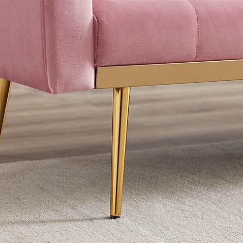 Miniatura 7 de Sofá biplaza compacto reversible con reposabrazos extraíbles, asiento de almacenamiento, sofá convertible tapizado de chenilla, sofá convertible con