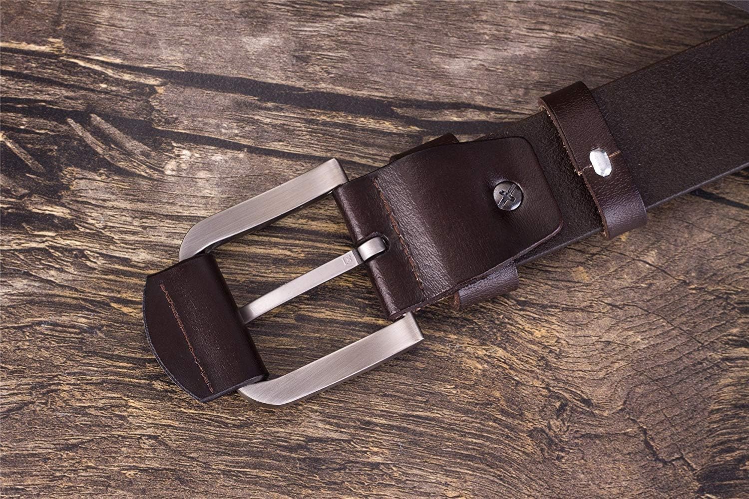 Cintura Uomo In Vera Pelle B&amp;Q - Regolabile, Elegante E Casual, Taglie 30-40, Larghezza 1.3''