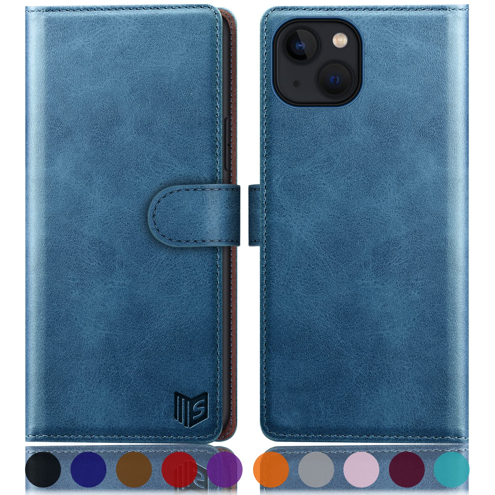 Housse iPhone 14 SUANPOT bleu ciel pour vos sorties légères - 8