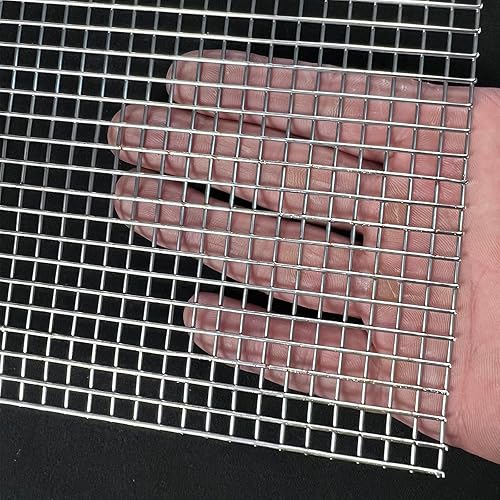18Gauge 1/4" Stainless Steel Hardware Cloth 48"x24" Heavy Welded Wire Fence Chicken Wire Fencing Metal Screen For Screen Door Mesh,Gopher Trap,Grill Mesh,Bird Netting,Pet Screen,Metal Grate,Drain Mesh