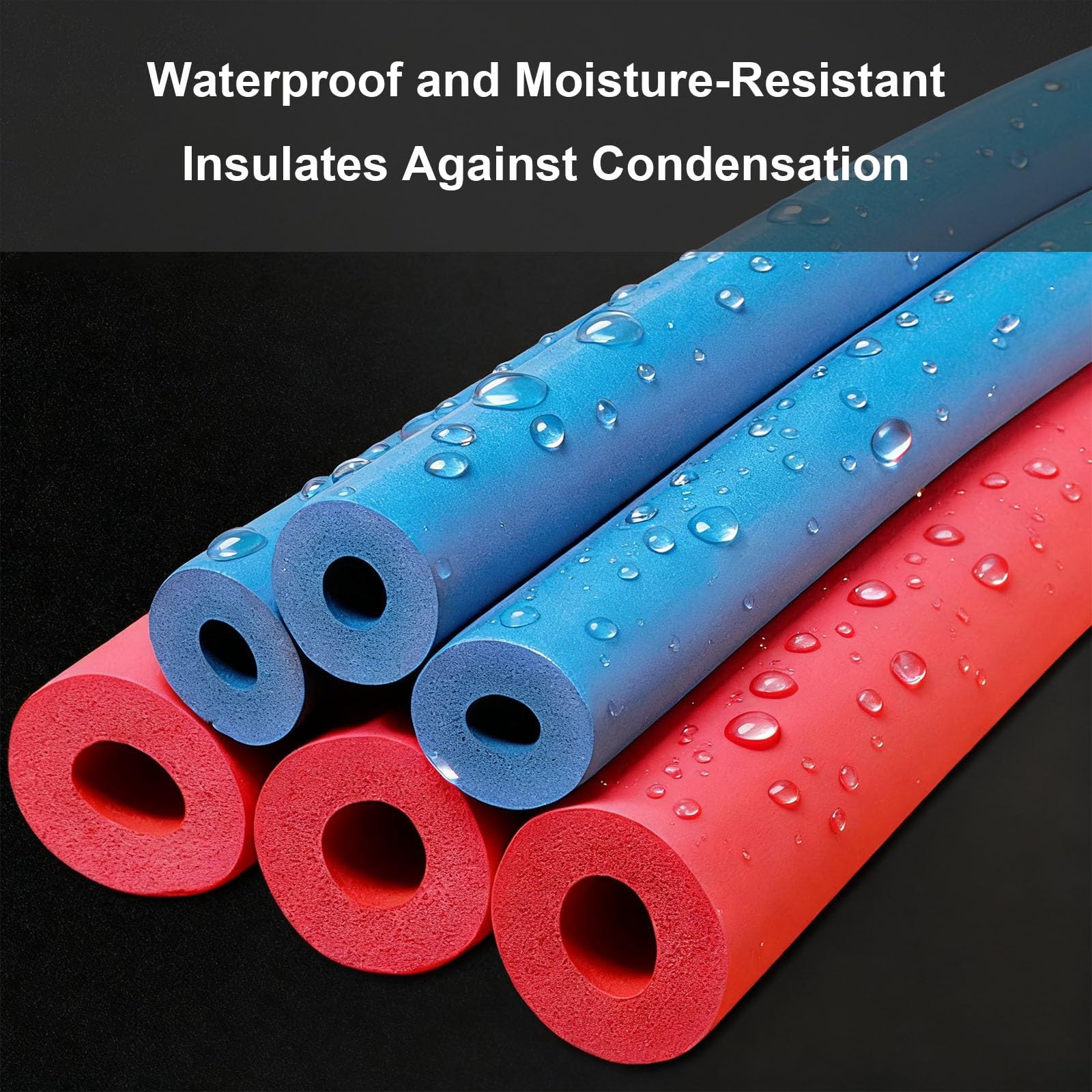 Paquete de 3 Aislante Tubo Aire Acondicionado, Tubo Espuma Aislante para Piscinas Interiores y Exteriores, Manijas, Grifos, Aspersores y Calentadores(Blue,4.3*2.0cm/1.7in*0.8in)