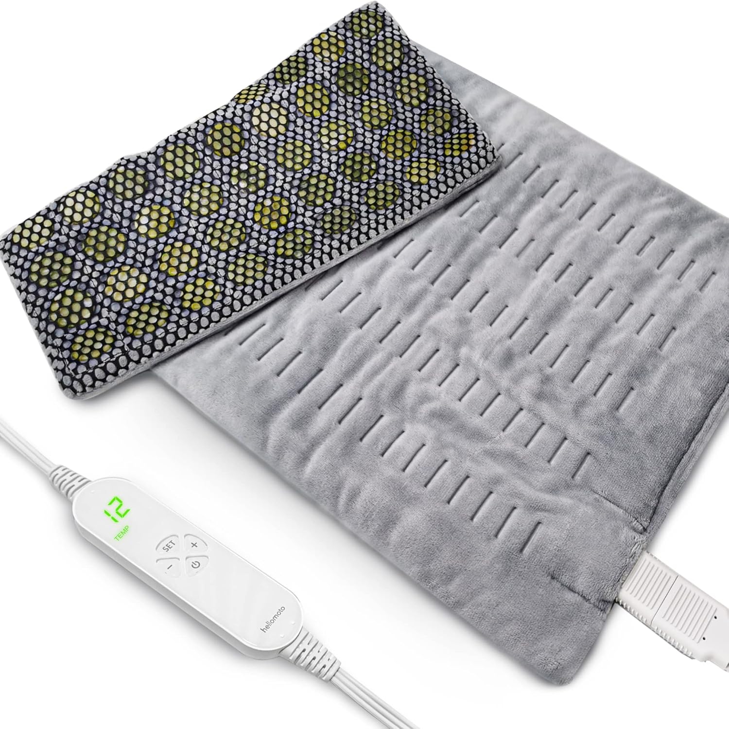 HELLOMOTO Jade Stone Heating Pad, Weighted Heating Pad with
