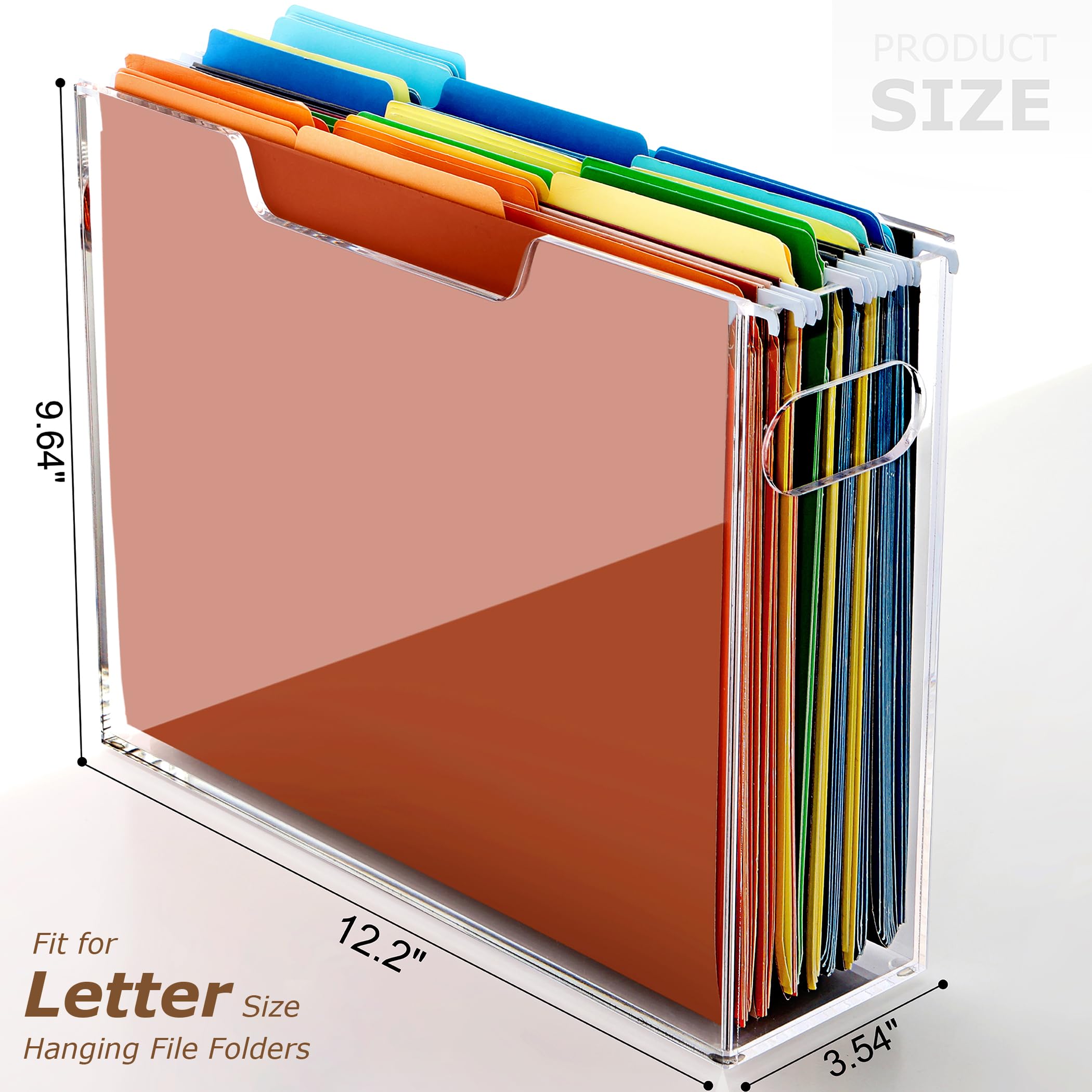 Acrylic File Storage Acrylic Vertical File Organizer 2 Pack Clear Acrylic Magazine File ...