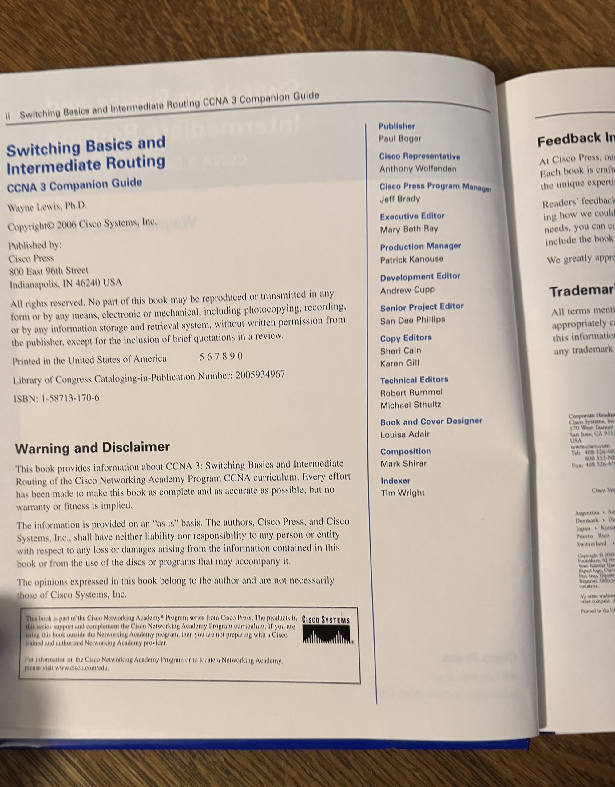Switching Basics and Intermediate Routing CCNA 3 Companion Guide, w. CD-ROM: Cisco Networking Academy Program