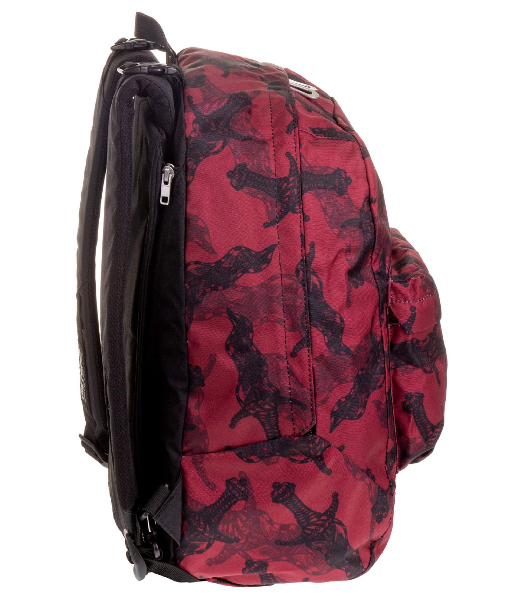 Seven Zaino Reversibile Updown, Rosso, Nero, Cuffie incluse, Per bambini, Bambine, Ragazzi e ragazze, Scuola e tempo libero