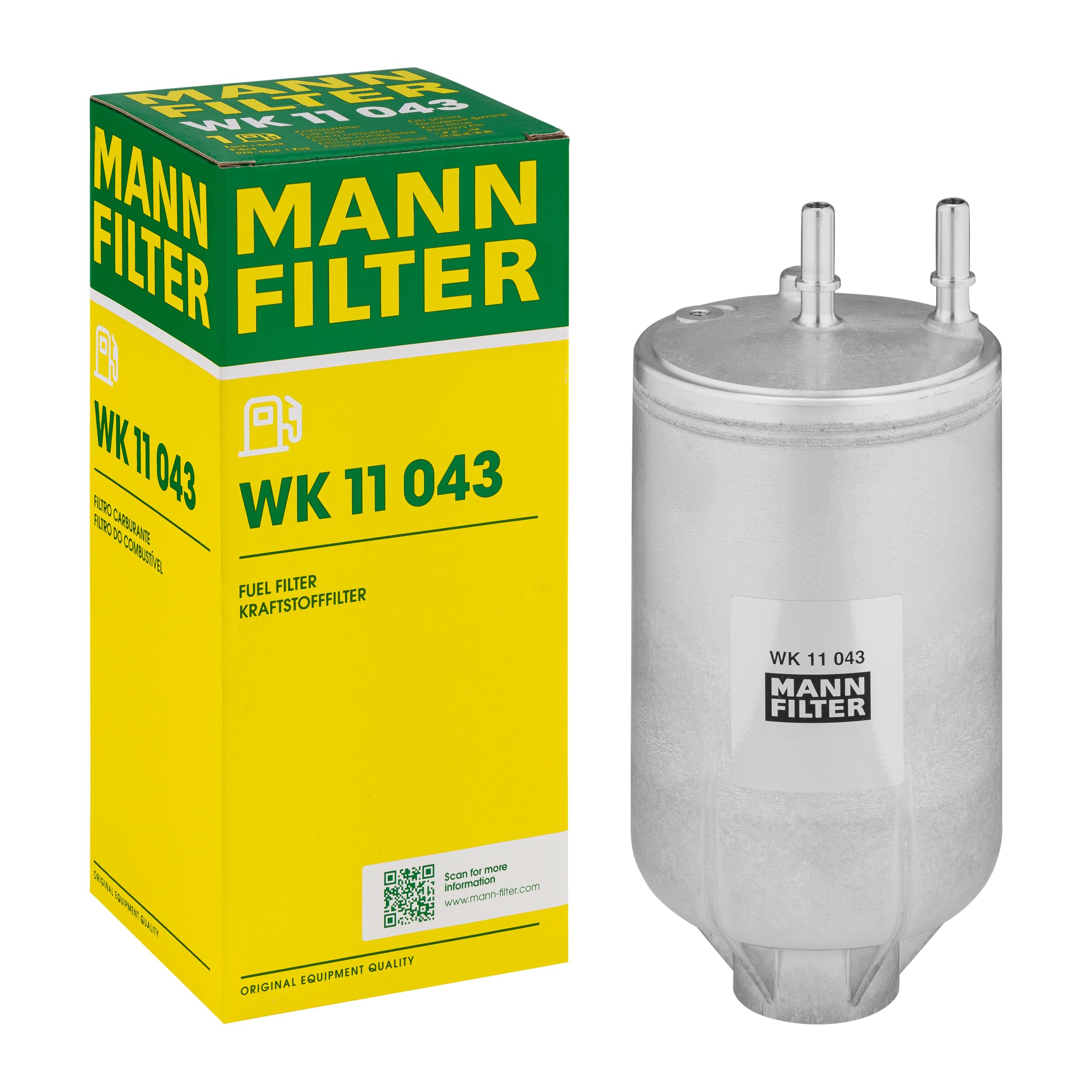 MANN-FILTER, WK 11 043 Filtro de combustible | Para Turismos, Protección sistema combustible, Protección inyectores, Combustible limpio, Calidad original OE