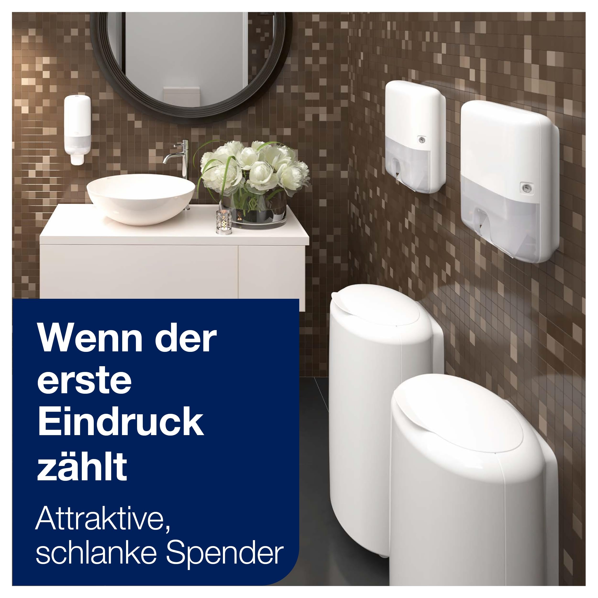 Tork Xpress Mini Spender für Multifold-Handtücher Weiß H2, Einzeltuchentnahme, Elevation Design, 552100
