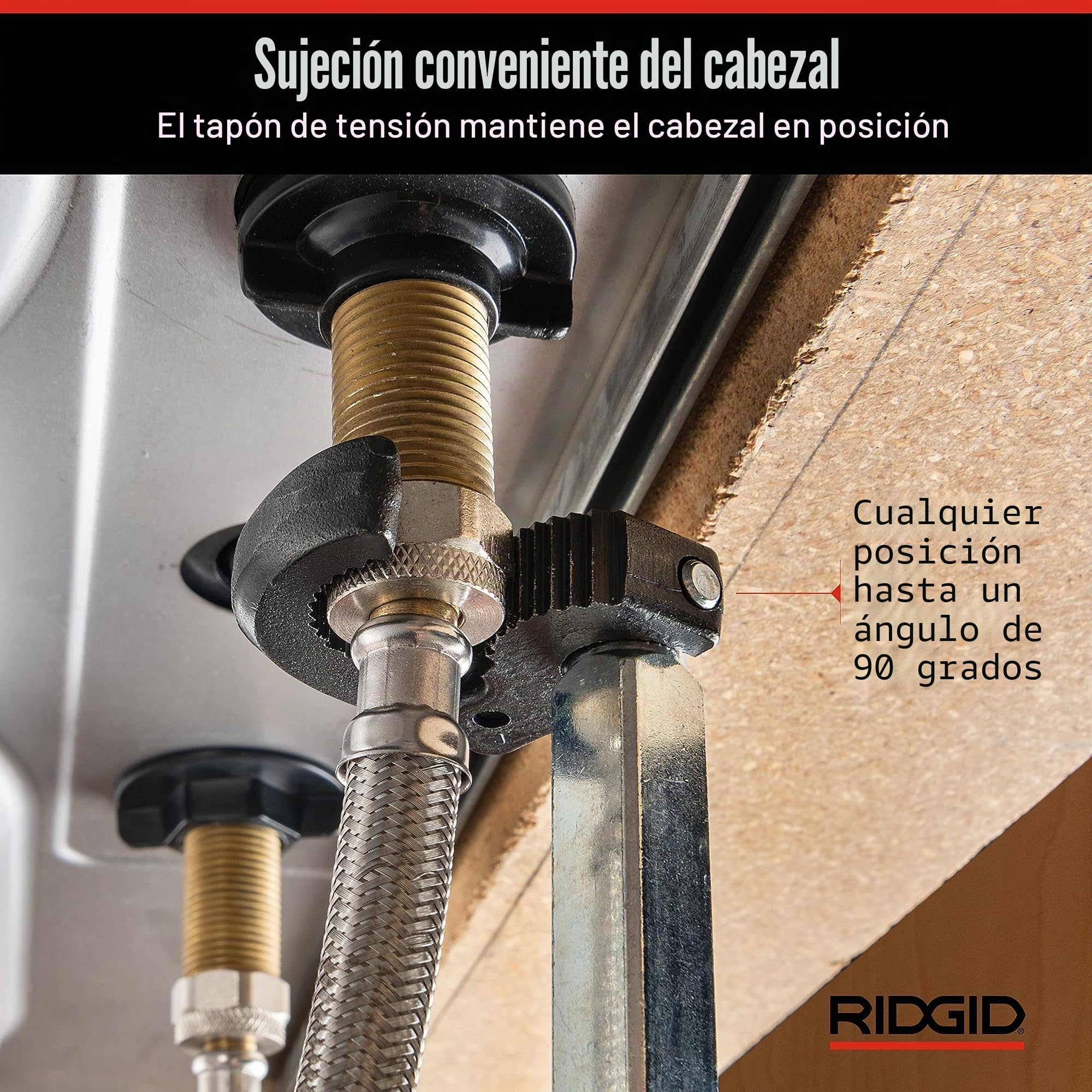 RIDGID 31175 Modelo 1017 Llave para lavabos, Llave telescópica para lavabos de 10 a 17 pulgadas