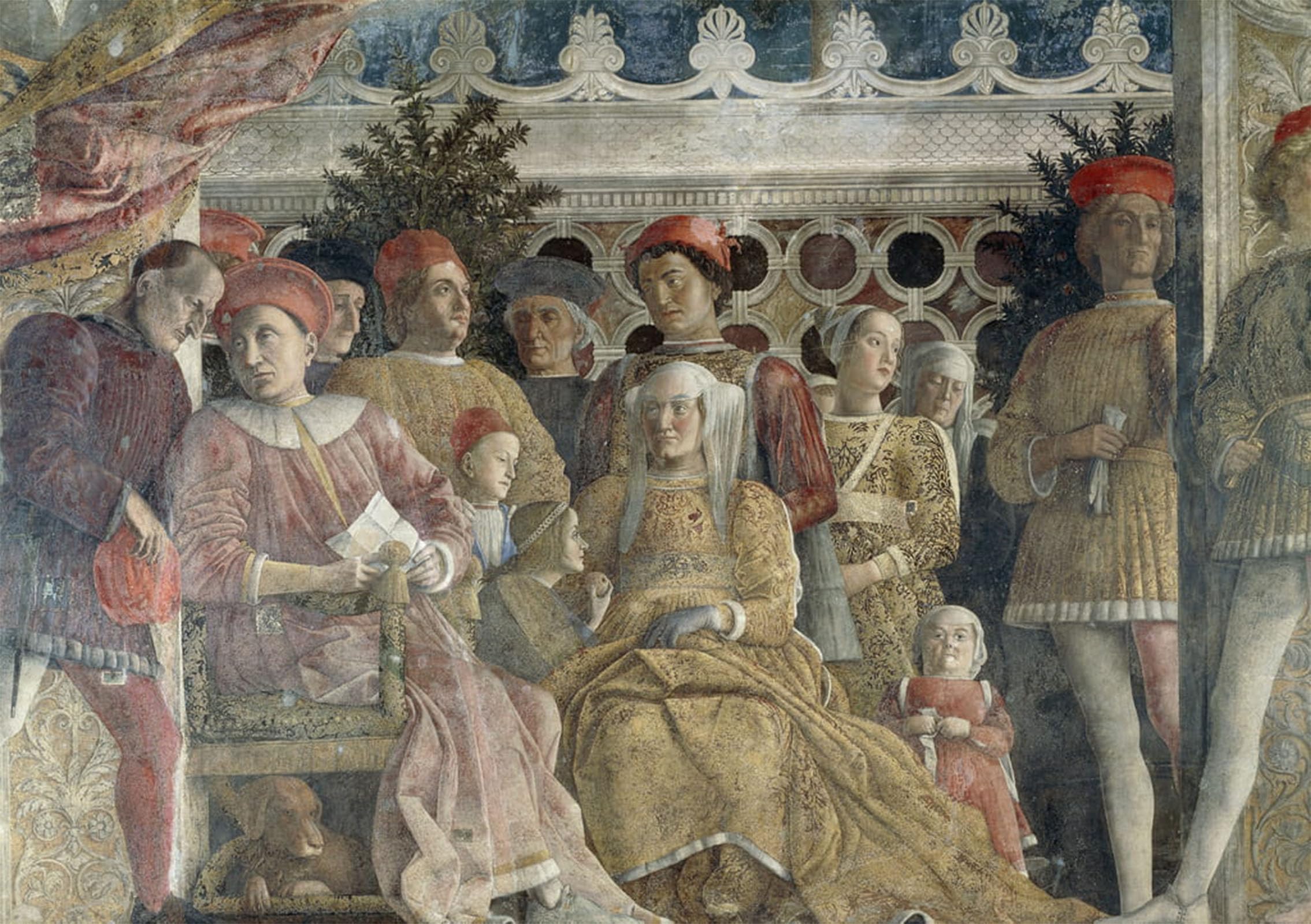 Art tableau mur de la cour Andrea Mantegna impression sur toile premium