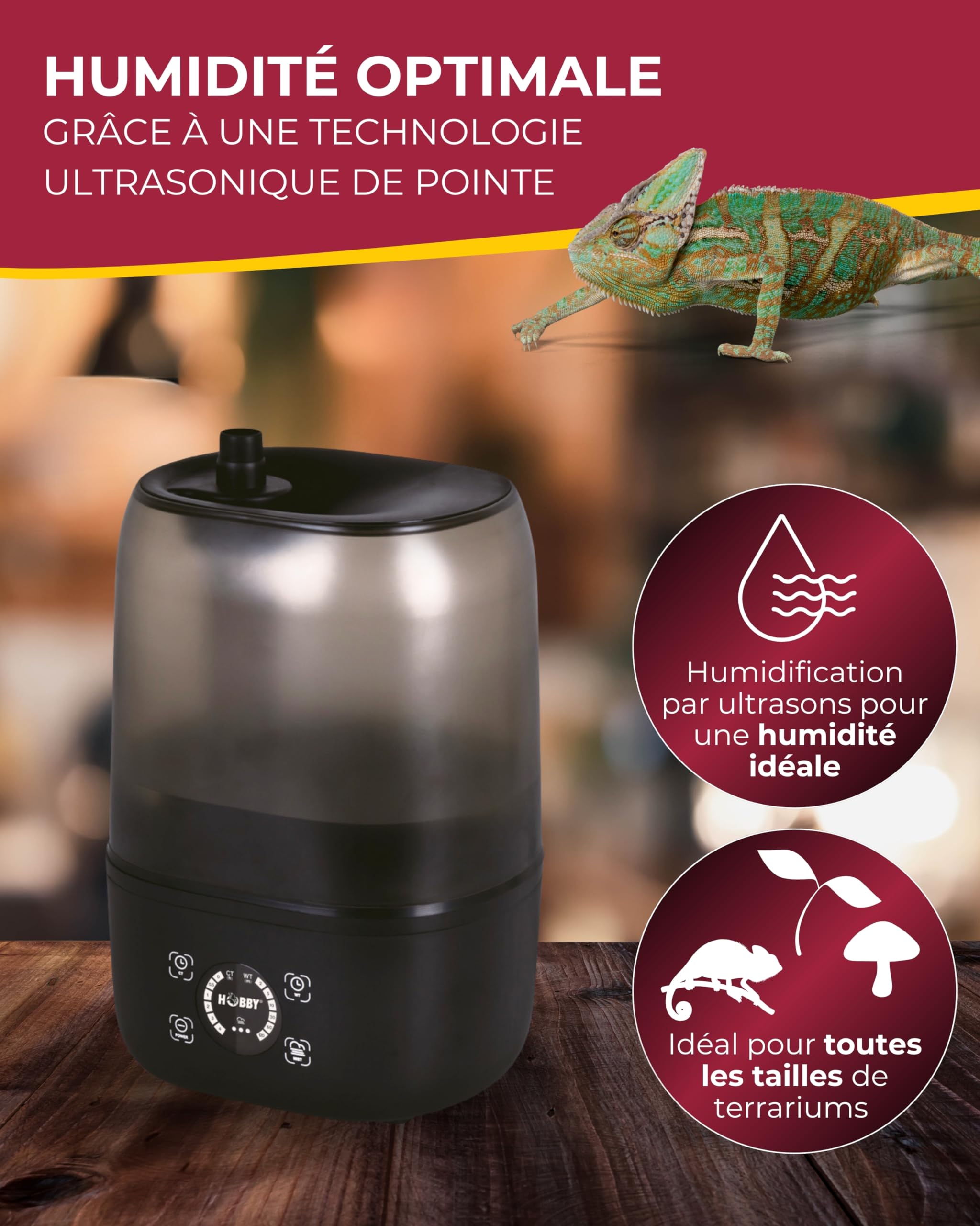 HOBBY Terraristik Hygro System | Système de brumisation numérique pour terrariums | Hygiénique et Facile à Entretenir | Humidificateur | Système de brumisation Efficace avec réservoir d'eau de 4L