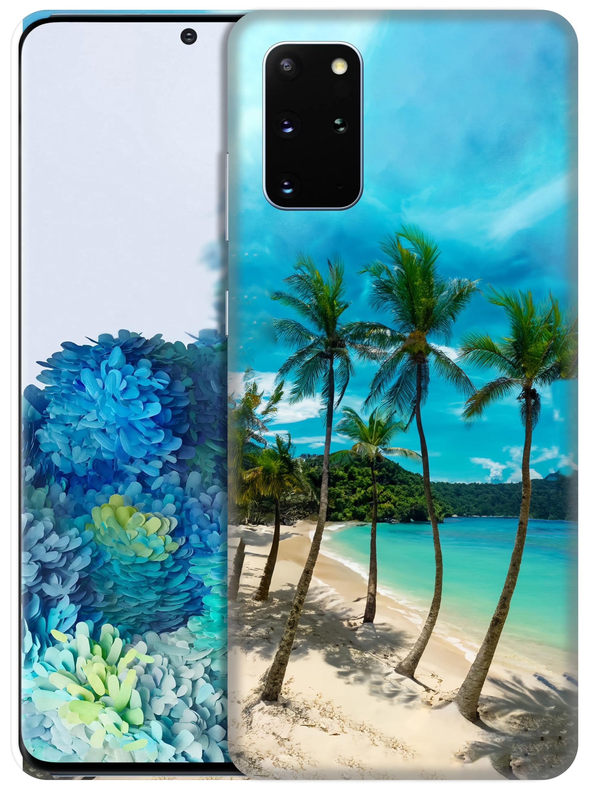 SuzaCase Back Case for Samsung Galaxy S20 Plus, Samsung S20+ Case with Stylish Tropical Beach Palm Tree Design Printed Cute, Sleek Durable Hard
