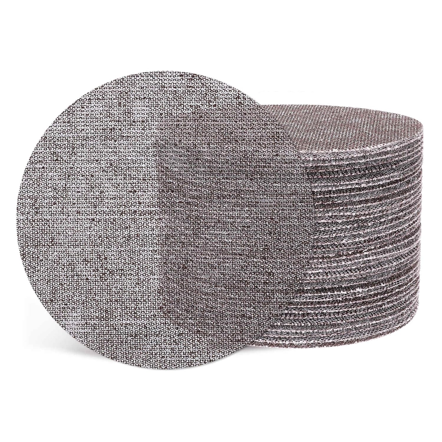 50 Pcs Grid Sanding Discs 6 Inch 80 Grit Hook and Loop Orbital Sandpaper Suitable for Drywall Sander Wood Metal Furniture