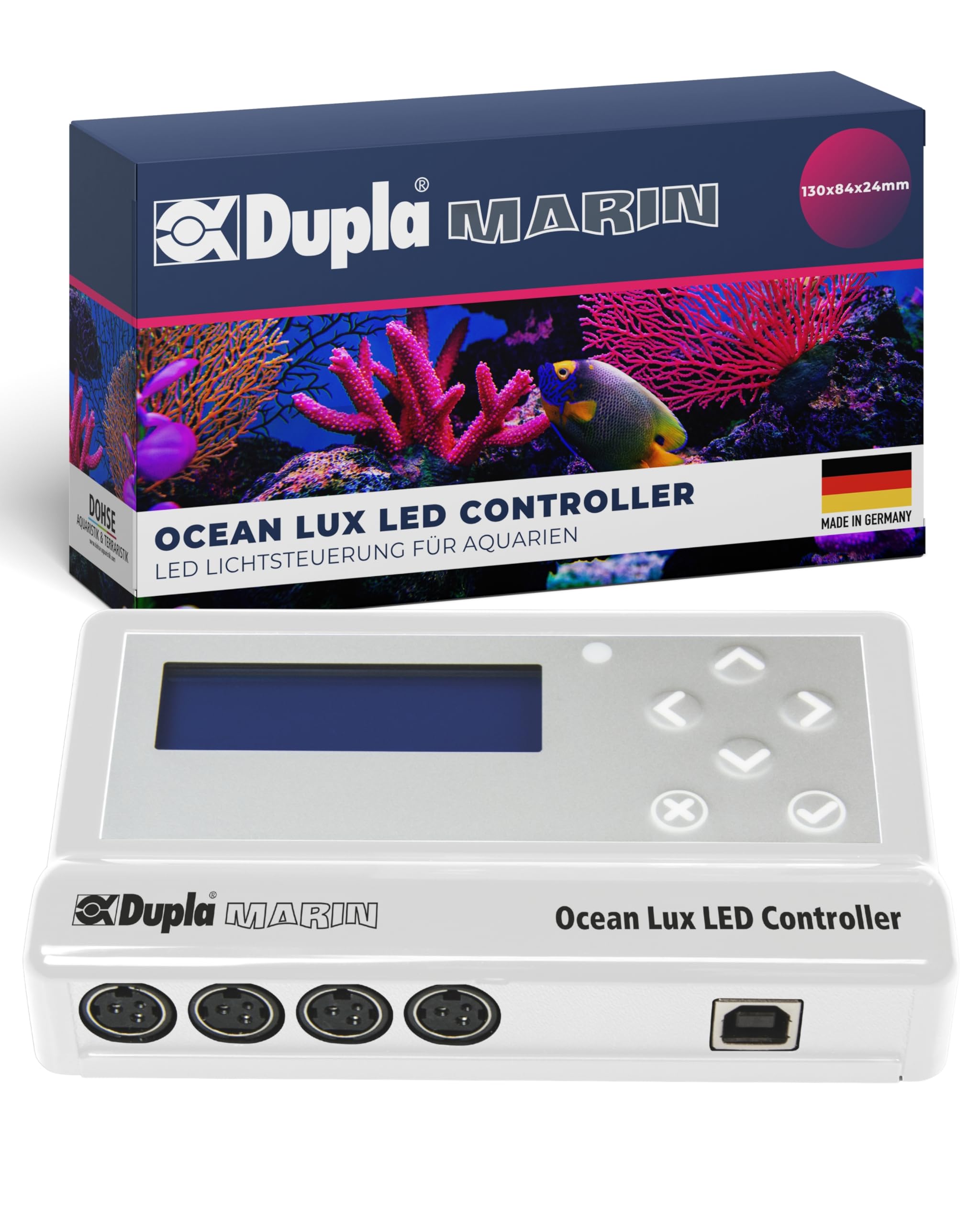 Dupla Marin Ocean Lux LED Controller I Programmierbare Lichtsteuerung für Meerwasseraquarien I Tageslicht- & Mondphasen-Simulation im Aquarium I 2-Kanal-Steuerung I 24 V Sicherheitsspannung