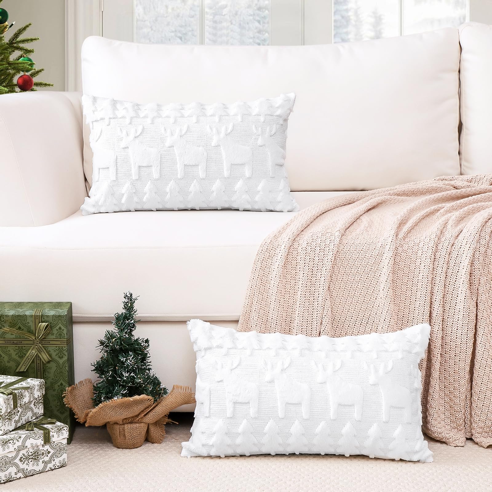 Kerstkussens snoepjes, kerstkussen - kerstkussens pluche kussen snoepstok woondecoratie schattige snoepvormige decoraties, voor stoelen, bank, vuil