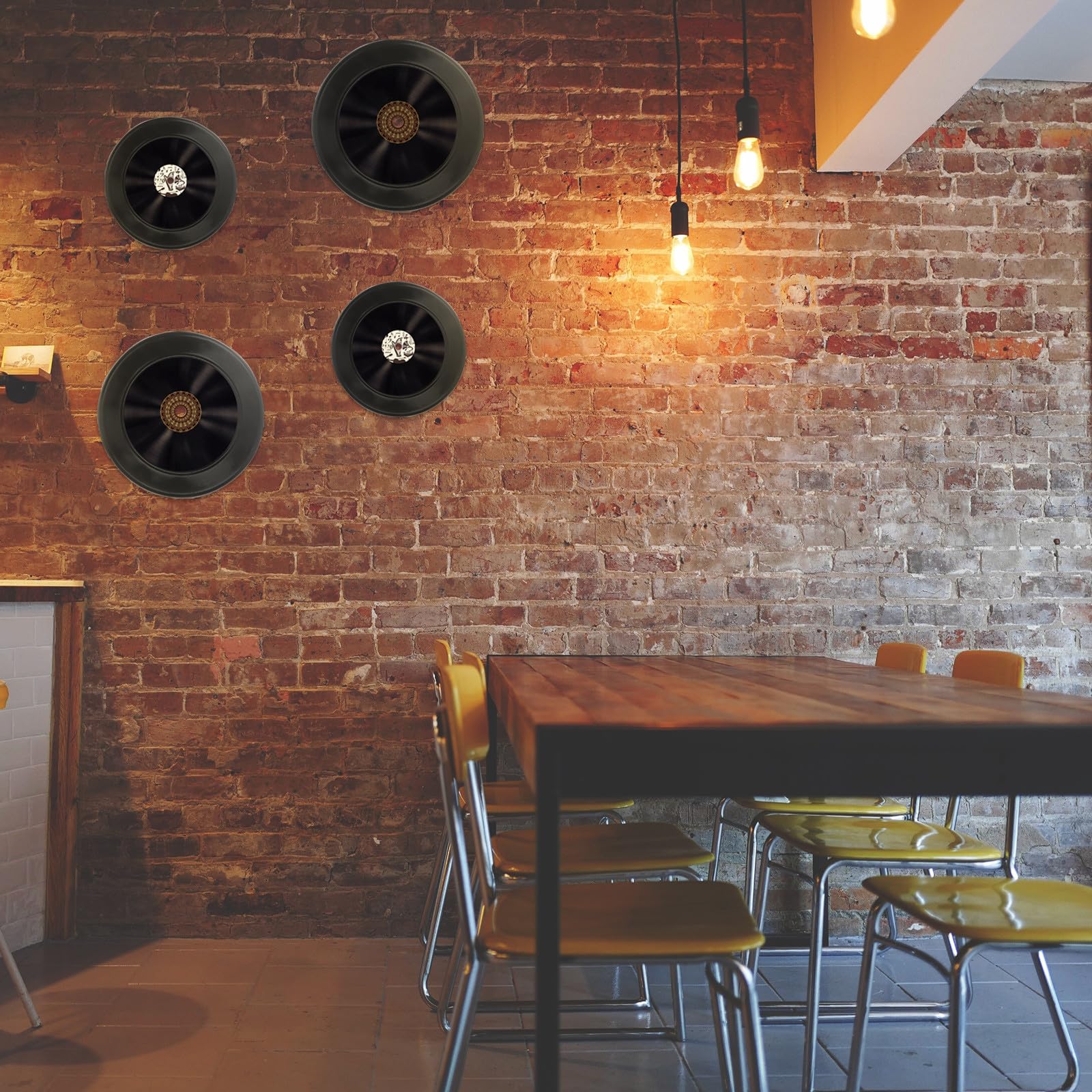 SUPVOX Dischi in Vinile per Casa 12 Pezzi Neri, Decorazioni Murali Estetiche in Stile Indie, Adatti a Pareti di Bar, Locali e Camere da Letto