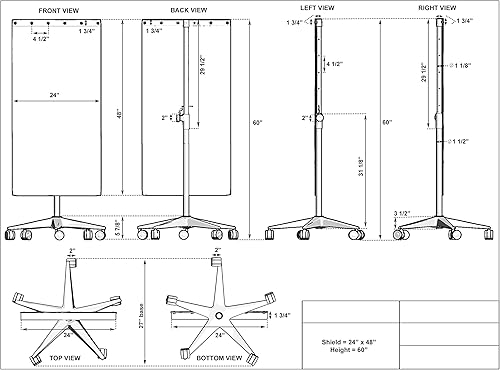 Miniatura 4 de Porta-Shield de plomo móvil (24" x 36")