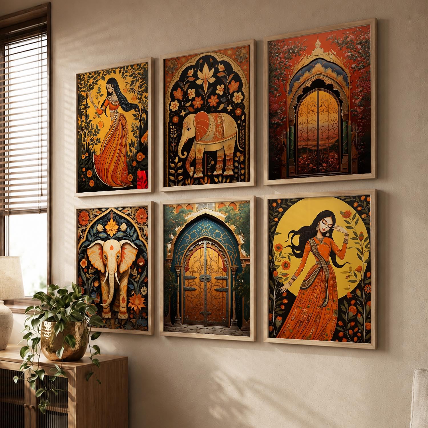 Kotart Madhubani Wall Art - Framed Paintings -23 Kotart Madhubani Wall Art - Framed Paintings -23