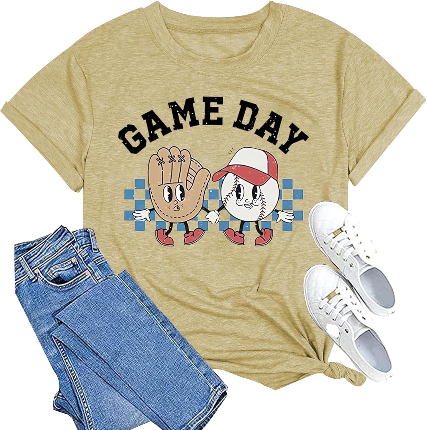 Banana Shirts Baseball Shirt for Women Team Womens Funny Baseball Fan Short Sleeve Tee Top