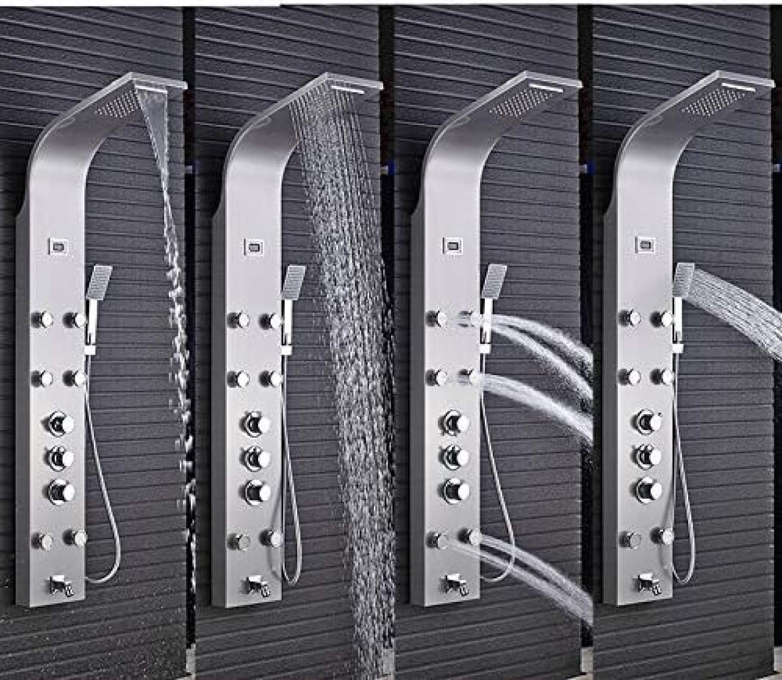 - Panel Termostático Para Ducha De Baño, Columna De Ducha Con Pantalla Digital