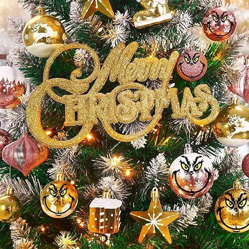 Miniatura 5 de Finduat 10 calcomanías de decoración de Navidad para adornos, calcomanías de vinilo, decoraciones de Navidad, calcomanías de bricolaje, calcomanías