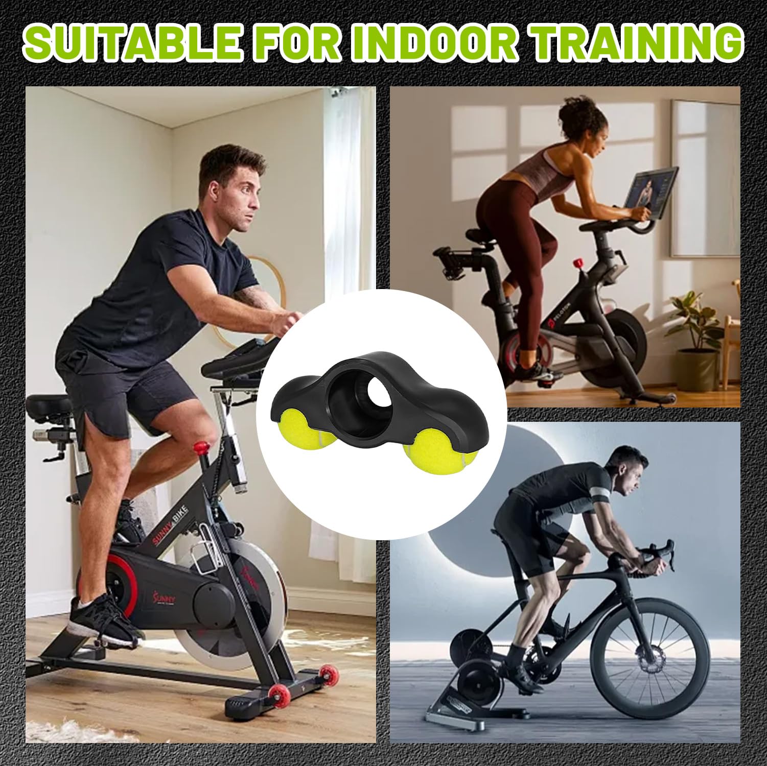 Rocker Plate Feet, 4 pezzi, per interni Cycling Snap Rocker Feet Adattatori per pedaliere, per allenamento a rulli Wahoo Kickr Core, con 8 palline da tennis