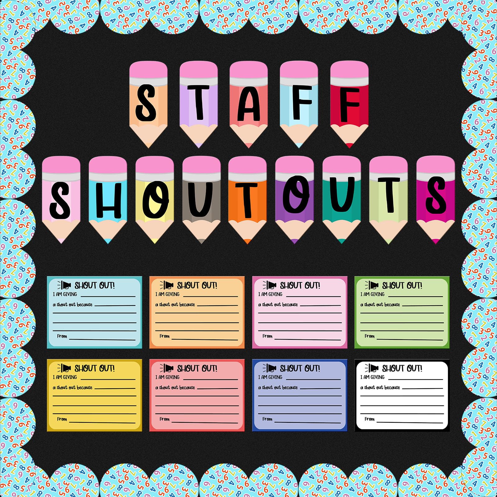 Staff Shout Out Bulletin Board Kit | Teachers Lounge Decor | TPT